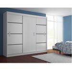 Casa si Gradina - Mobilier - Dulapuri si sifoniere - Dulapuri - Dulap cu usi glisante, alb/negru, MERINA 250 - Infinity.ro