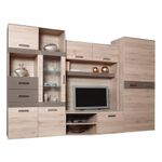 Casa si Gradina - Mobilier - Seturi de mobilier - Seturi living - Ansamblu living, stejar san marino/latte extra lucios HG, ASSOR - Infinity.ro
