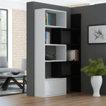 Casa si Gradina - Mobilier - Biblioteci si rafturi - Etajere - Etajera, alb/negru, ASTA - Infinity.ro