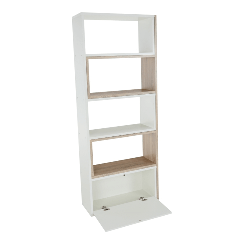 Casa si Gradina - Mobilier - Biblioteci si rafturi - Etajere - Etajera, alb/stejar sonoma, ASTA - Infinity.ro