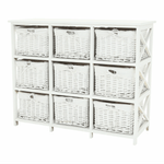 Casa si Gradina - Mobilier - Comode si corpuri - Comode - Comoda, lemn/rachita/material textil, alb, RAFAELLO 9 - Infinity.ro