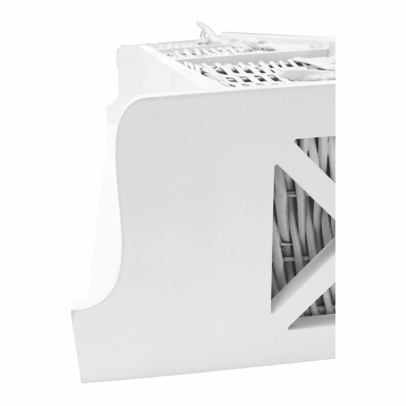 Casa si Gradina - Mobilier - Biblioteci si rafturi - Rafturi - Polita cu 3 cosuri, alb, RAFAELLO - Infinity.ro