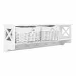 Casa si Gradina - Mobilier - Biblioteci si rafturi - Rafturi - Polita cu 3 cosuri, alb, RAFAELLO - Infinity.ro