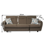 Casa si Gradina - Mobilier - Canapele si coltare - Coltare - Canapea 3 locuri, extensibila, maro Savana/cu model, MILO - Infinity.ro