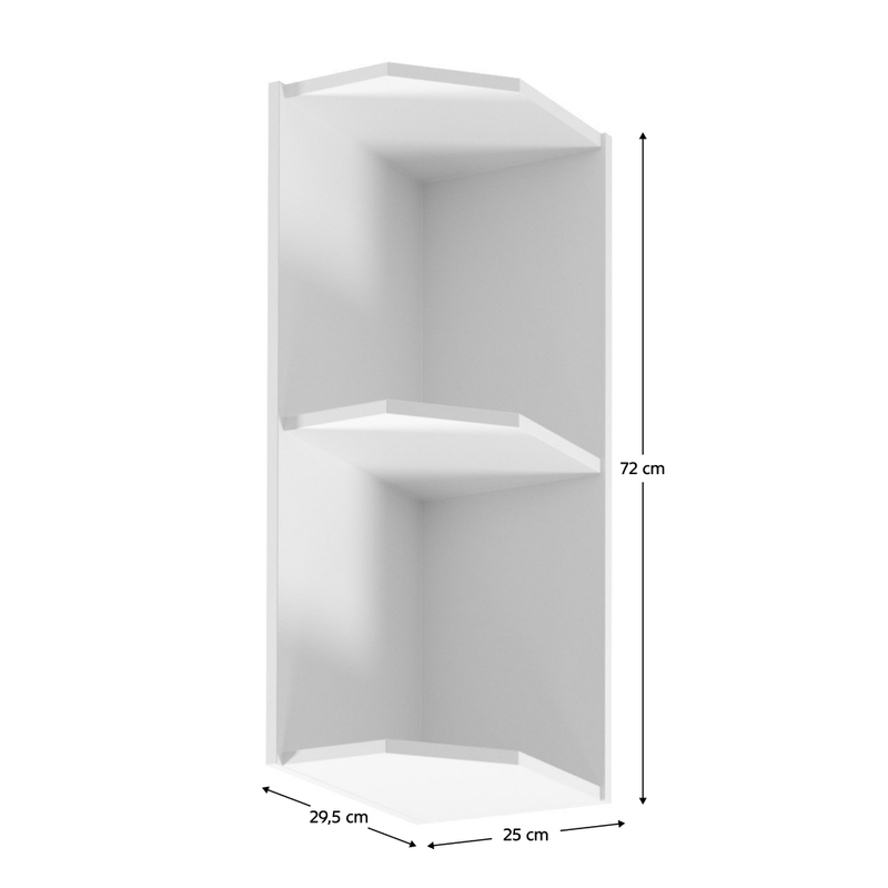 Casa si Gradina - Mobilier - Biblioteci si rafturi - Etajere - Etajera superioara de colt, alb, ROYAL G25PZ - Infinity.ro