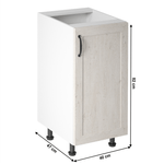 Casa si Gradina - Mobilier - Dulapuri si sifoniere - Dulapuri - Dulap inferior, alb/pin nordic, deschidere dreapta, ROYAL D40 - Infinity.ro