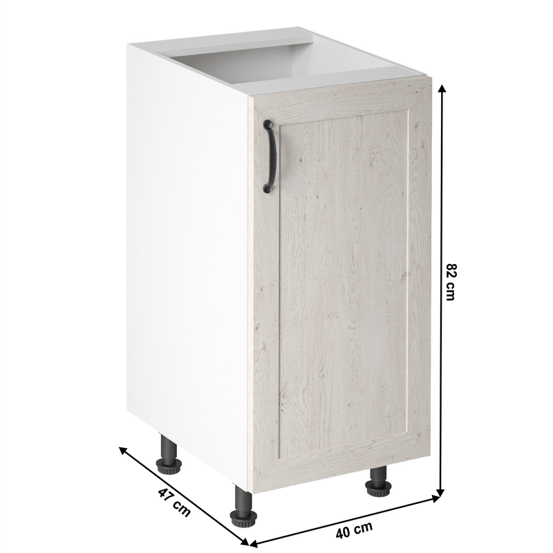 Casa si Gradina - Mobilier - Dulapuri si sifoniere - Dulapuri - Dulap inferior, alb/pin nordic, deschidere dreapta, ROYAL D40 - Infinity.ro