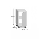 Casa si Gradina - Mobilier - Dulapuri si sifoniere - Dulapuri - Dulap inferior, alb super luciu HG, dreapta, LINE ALB - Infinity.ro