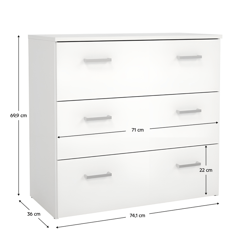 Casa si Gradina - Mobilier - Comode si corpuri - Comode - Comoda, alb, GARBO 3 - Infinity.ro