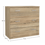 Casa si Gradina - Mobilier - Comode si corpuri - Comode - Comoda, stejar sonoma, GARBO 3 - Infinity.ro