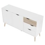 Casa si Gradina - Mobilier - Comode si corpuri - Comode - Comoda, stejar sonoma/alb, OSLO 75381 - Infinity.ro