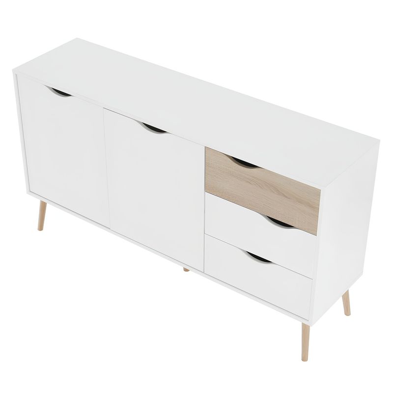 Casa si Gradina - Mobilier - Comode si corpuri - Comode - Comoda, stejar sonoma/alb, OSLO 75381 - Infinity.ro