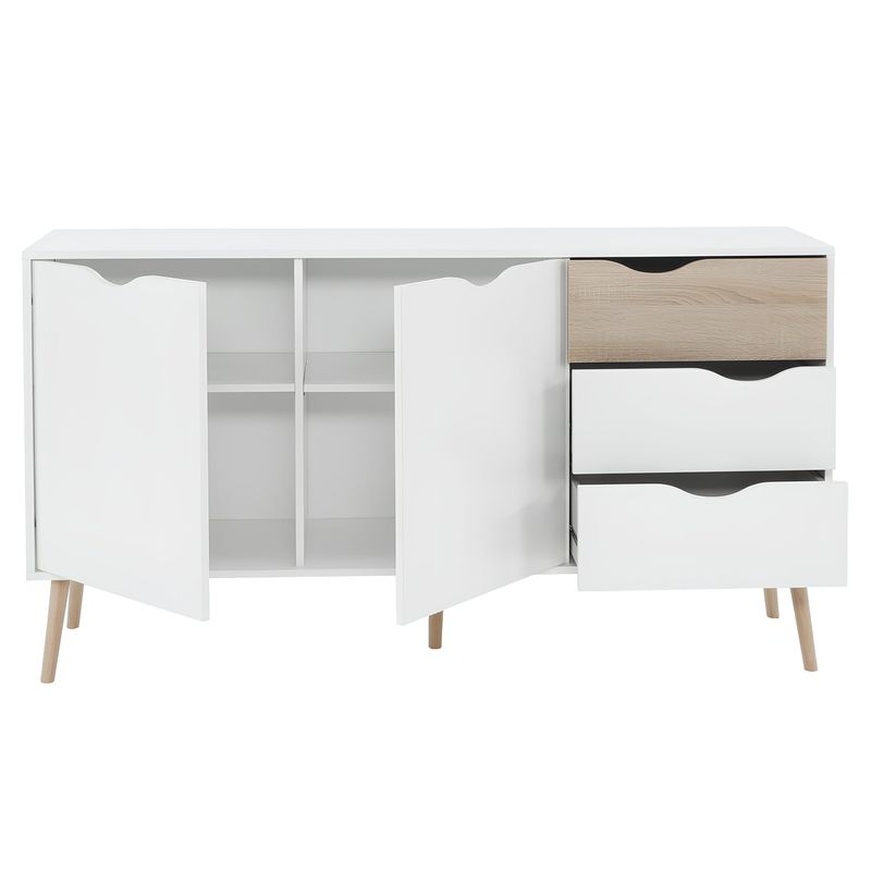 Casa si Gradina - Mobilier - Comode si corpuri - Comode - Comoda, stejar sonoma/alb, OSLO 75381 - Infinity.ro