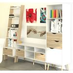 Casa si Gradina - Mobilier - Dulapuri si sifoniere - Dulapuri - Vitrina, stejar sonoma/alb, OSLO 75382 - Infinity.ro