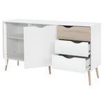 Casa si Gradina - Mobilier - Comode si corpuri - Comode - Comoda, stejar sonoma/alb, OSLO 75381 - Infinity.ro