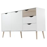 Casa si Gradina - Mobilier - Comode si corpuri - Comode - Comoda, stejar sonoma/alb, OSLO 75381 - Infinity.ro