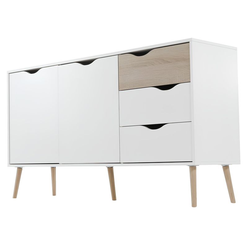 Casa si Gradina - Mobilier - Comode si corpuri - Comode - Comoda, stejar sonoma/alb, OSLO 75381 - Infinity.ro