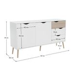 Casa si Gradina - Mobilier - Comode si corpuri - Comode - Comoda, stejar sonoma/alb, OSLO 75381 - Infinity.ro