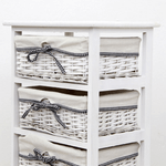 Casa si Gradina - Mobilier - Comode si corpuri - Comode - Comoda, 5 cosuri, alb antichizat, RUBY 5 - Infinity.ro