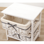 Casa si Gradina - Mobilier - Comode si corpuri - Comode - Comoda, 2 cosuri, alb antichizat, RUBY2 - Infinity.ro