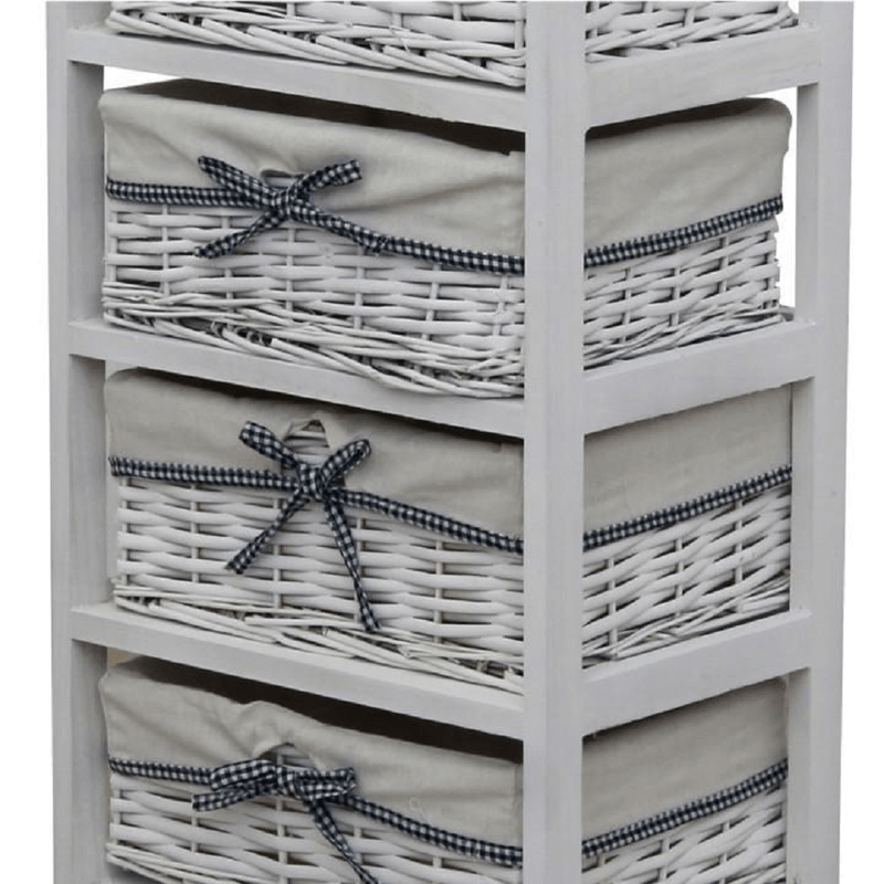 Casa si Gradina - Mobilier - Comode si corpuri - Comode - Comoda, 5 cosuri, alb antichizat, RUBY 5 - Infinity.ro