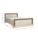 Casa si Gradina - Mobilier - Seturi de mobilier - Seturi dormitor - Set dormitor, pin nordic/ stejar salbatic, ROYAL - Infinity.ro