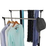 Casa si Gradina - Mobilier - Organizare si depozitare - Cuiere - Cuier mobil, inox/plastic negru, OLIVER - Infinity.ro