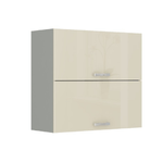 Casa si Gradina - Mobilier - Dulapuri si sifoniere - Dulapuri - Dulap superior, crem extra lucios/gri,  PRADO 80 GU-72 - Infinity.ro