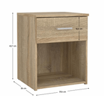 Casa si Gradina - Mobilier - Comode si corpuri - Noptiere - Noptiera, stejar sonoma, GARBO - Infinity.ro