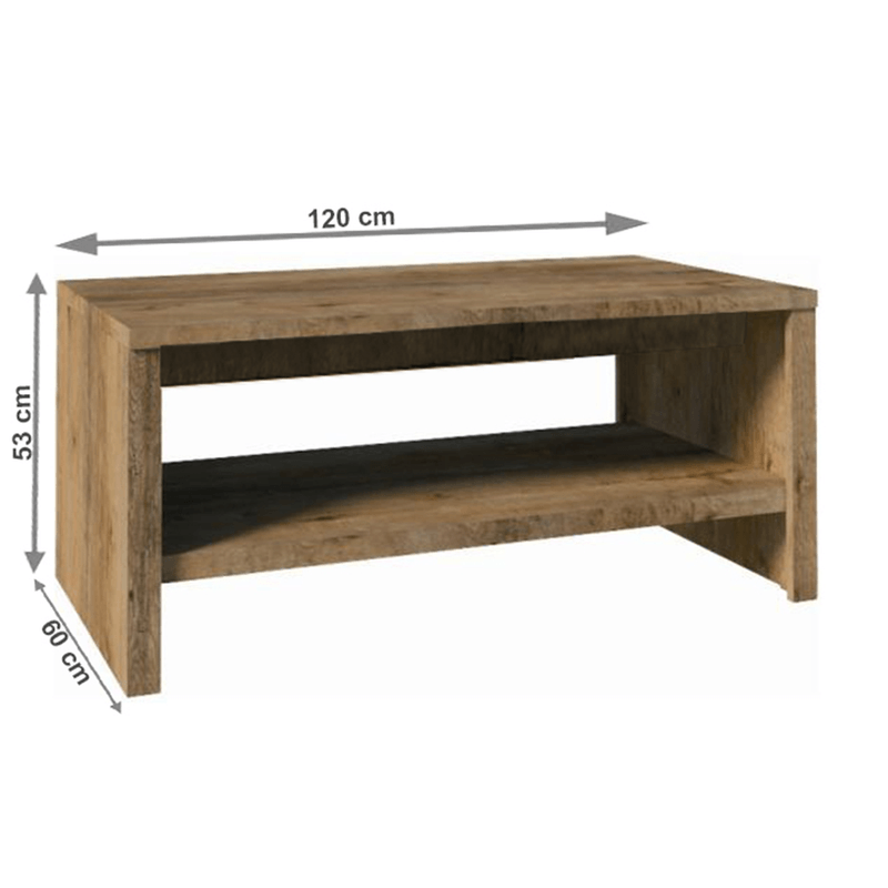 Casa si Gradina - Mobilier - Mese si birouri - Masute de cafea - Masuta de cafea, stejar lefkas inchis, MONTANA ST - Infinity.ro