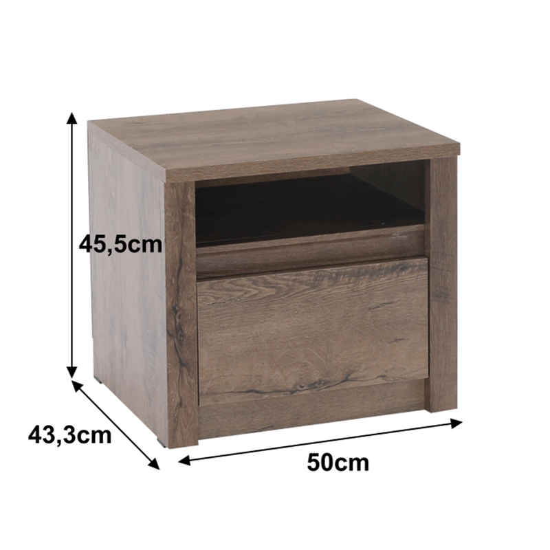 Casa si Gradina - Mobilier - Comode si corpuri - Noptiere - Noptiera, stejar lefkas inchis, MONTANA SN - Infinity.ro