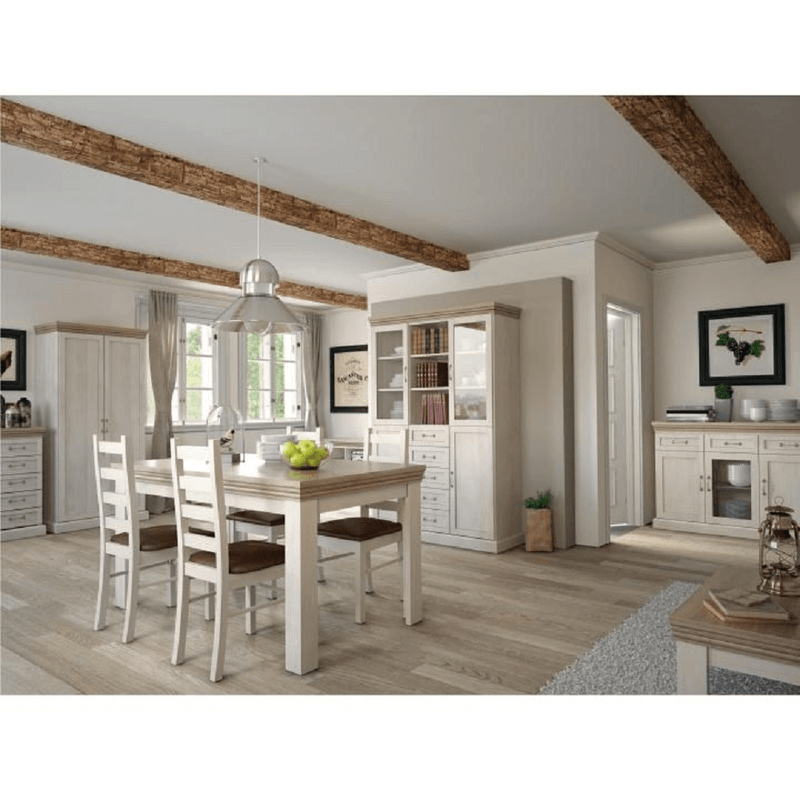 Casa si Gradina - Mobilier - Mese si birouri - Mese bucatarie si dining - Masa extensibila pentru dining, pin nordic/stejar salbatic, 160-203x90 cm, ROYAL ST - Infinity.ro