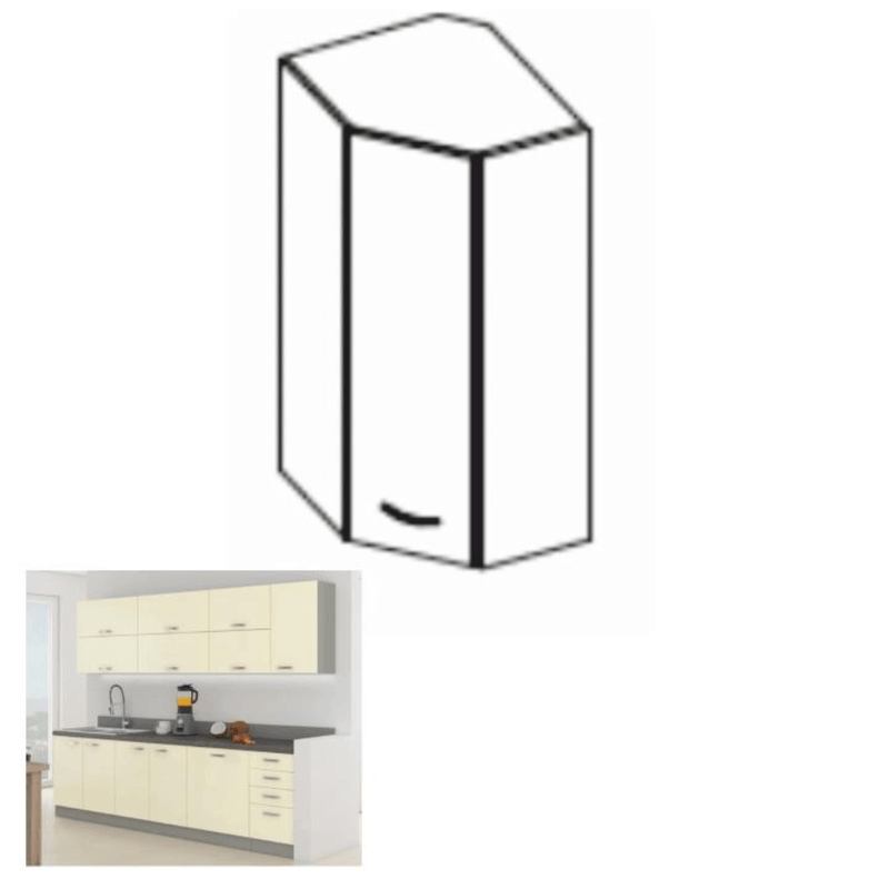 Casa si Gradina - Mobilier - Dulapuri si sifoniere - Dulapuri - Dulap superior, crem extra lucios, PRADO 60/60 N G-72 - Infinity.ro