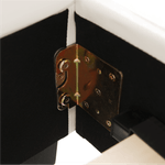 Casa si Gradina - Mobilier - Paturi si accesorii - Paturi - Pat matrimonial cu somiera, 160x200, piele eco alba, MIKEL - Infinity.ro