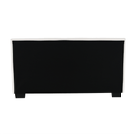 Casa si Gradina - Mobilier - Paturi si accesorii - Paturi - Pat matrimonial cu somiera, 160x200, piele eco alba, MIKEL - Infinity.ro