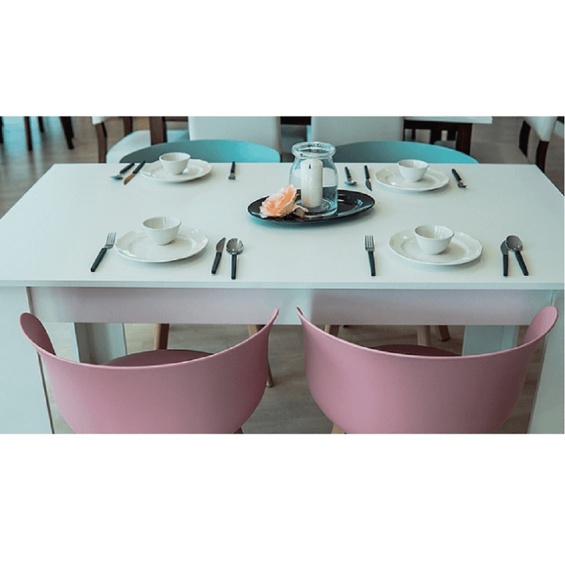 Casa si Gradina - Mobilier - Mese si birouri - Mese bucatarie si dining - Masa dining, alba, 140x80 cm, TOMY NEW - Infinity.ro