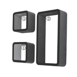 Casa si Gradina - Mobilier - Biblioteci si rafturi - Rafturi - Polite, 3 buc, negru, TRIX FY 7493 - Infinity.ro