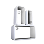 Casa si Gradina - Mobilier - Biblioteci si rafturi - Rafturi - Polite, 3 buc, albe, AMOS FY 11042 - Infinity.ro