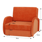 Casa si Gradina - Mobilier - Scaune si fotolii - Fotolii - Fotoliu extensibil, portocaliu, MILI 1 - Infinity.ro