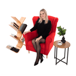 Casa si Gradina - Mobilier - Scaune si fotolii - Fotolii - Fotoliu, textil rosu, CHARLOT - Infinity.ro