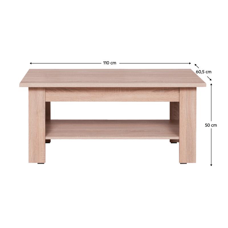Casa si Gradina - Mobilier - Mese si birouri - Masute de cafea - Masuta cafea tip 19, stejar sonoma, GRAND - Infinity.ro