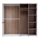 Casa si Gradina - Mobilier - Dulapuri si sifoniere - Dulapuri - Dulap, alb extra luciu ridicat HG/stejar sonoma truflu inchis, LYNATET TYP 23 - Infinity.ro