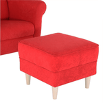 Casa si Gradina - Mobilier - Scaune si fotolii - Fotolii - Fotoliu cu taburet, material rosu, ASTRID - Infinity.ro