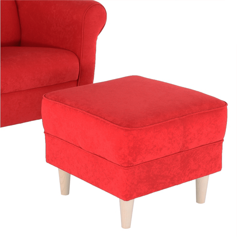 Casa si Gradina - Mobilier - Scaune si fotolii - Fotolii - Fotoliu cu taburet, material rosu, ASTRID - Infinity.ro