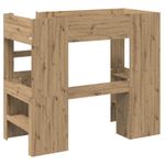 Casa si Gradina - Mobilier - Paturi si accesorii - Paturi - Cadru de pat supraetajat cu birou Stejar Artizanal 80 x 200 cm - Infinity.ro