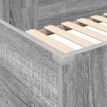 Casa si Gradina - Mobilier - Paturi si accesorii - Paturi - Cadru de pat supraetajat cu birou Gri Sonoma 80 x 200 cm - Infinity.ro