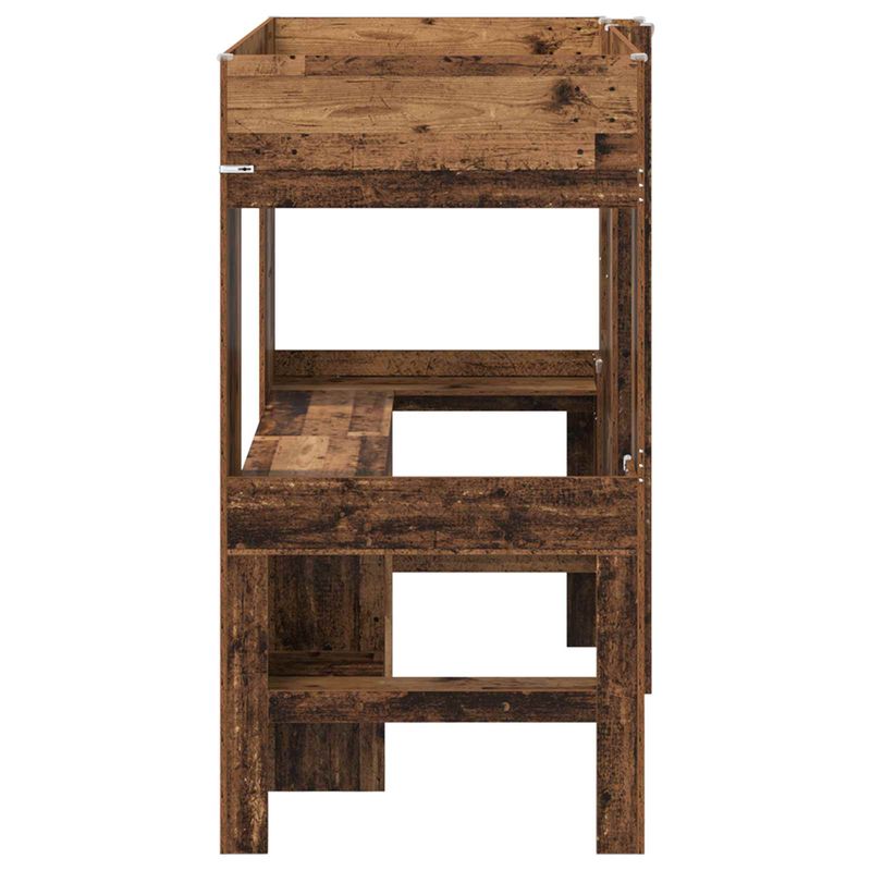 Casa si Gradina - Mobilier - Paturi si accesorii - Paturi - Cadru de pat supraetajat cu birou Lemn vechi 80 x 200 cm - Infinity.ro