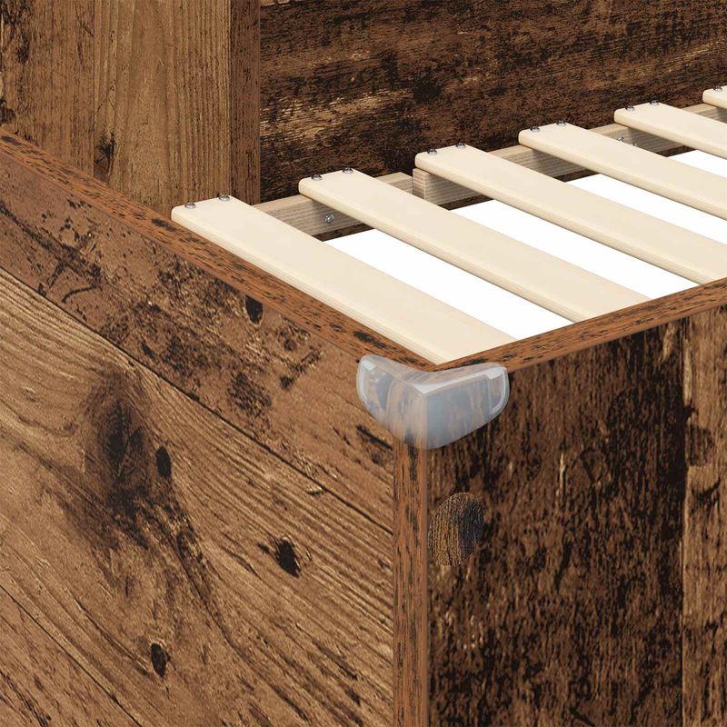 Casa si Gradina - Mobilier - Paturi si accesorii - Paturi - Cadru de pat supraetajat cu birou Lemn vechi 80 x 200 cm - Infinity.ro