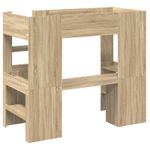 Casa si Gradina - Mobilier - Paturi si accesorii - Paturi - Cadru de pat supraetajat cu birou Stejar Sonoma 90 x 190 cm - Infinity.ro