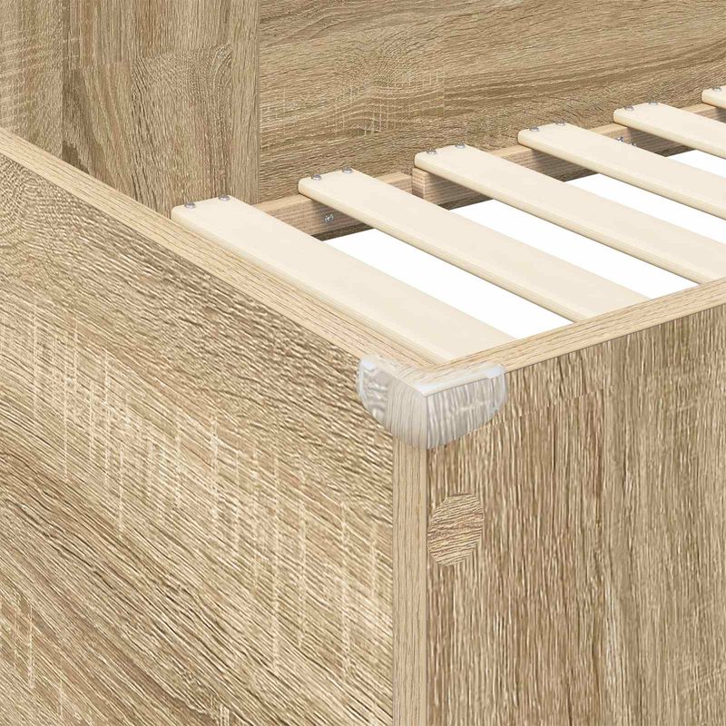 Casa si Gradina - Mobilier - Paturi si accesorii - Paturi - Cadru de pat supraetajat cu birou Stejar Sonoma 90 x 190 cm - Infinity.ro